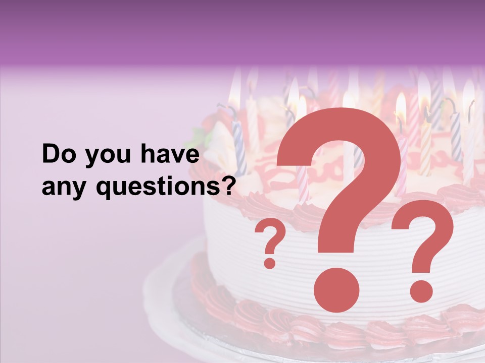 Birthday Cake With Candles PowerPoint Template