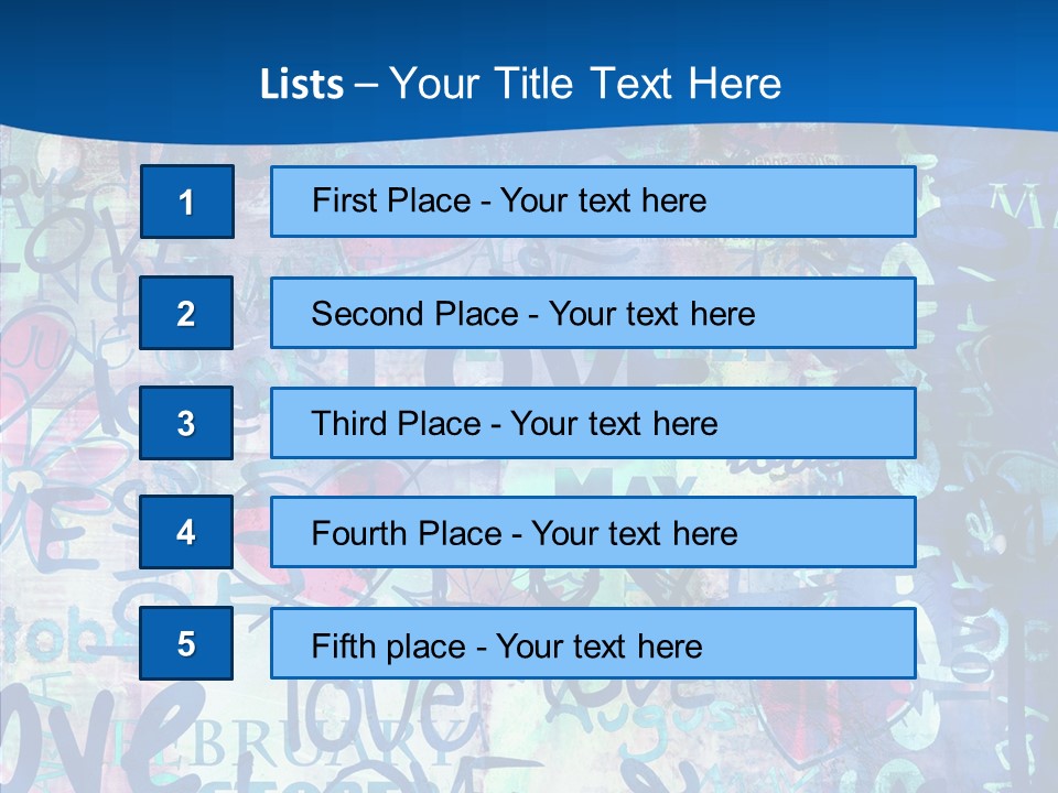 Graffiti Wallpaper Love PowerPoint Template