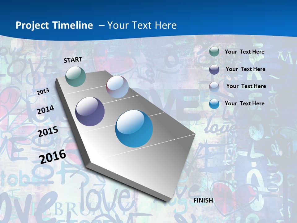 Graffiti Wallpaper Love PowerPoint Template