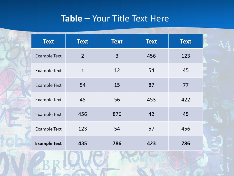 Graffiti Wallpaper Love PowerPoint Template