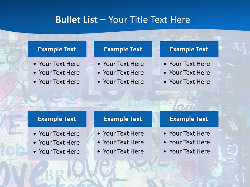 Graffiti Wallpaper Love PowerPoint Template