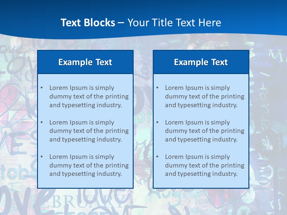 Graffiti Wallpaper Love PowerPoint Template