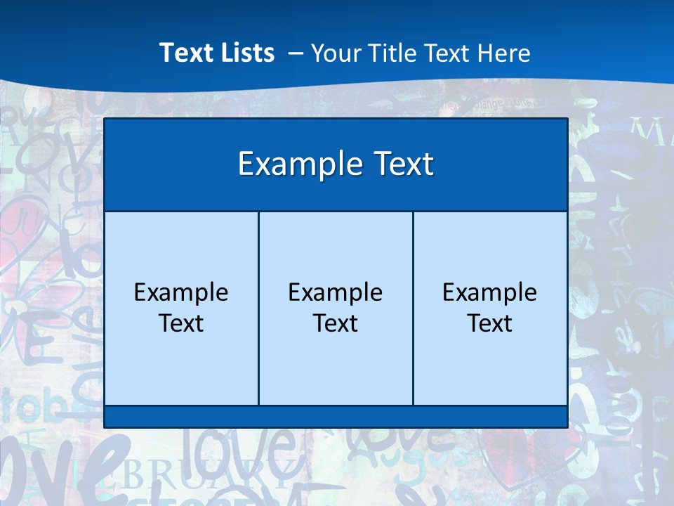 Graffiti Wallpaper Love PowerPoint Template