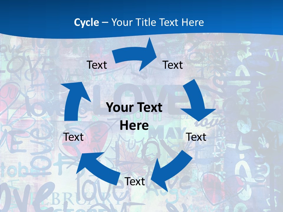 Graffiti Wallpaper Love PowerPoint Template