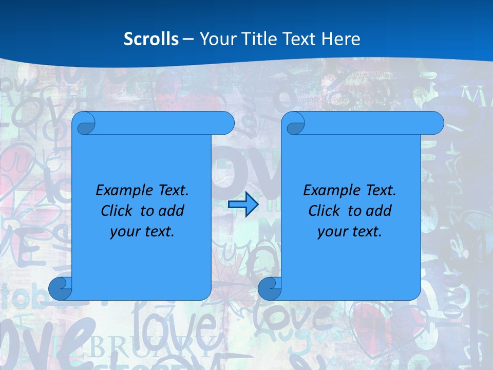 Graffiti Wallpaper Love PowerPoint Template