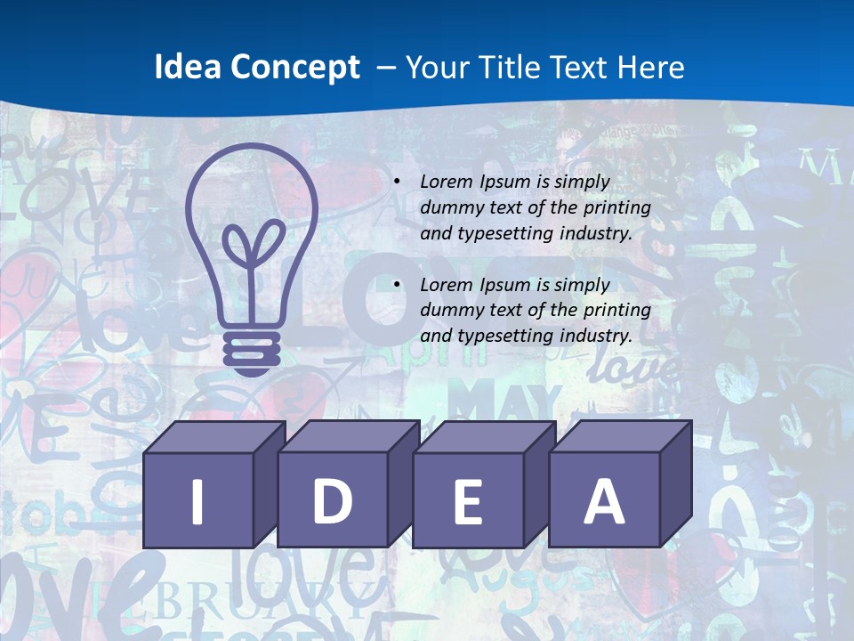 Graffiti Wallpaper Love PowerPoint Template