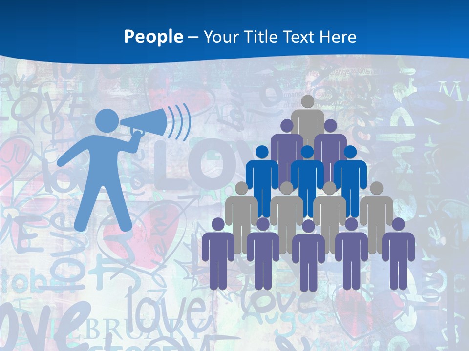 Graffiti Wallpaper Love PowerPoint Template