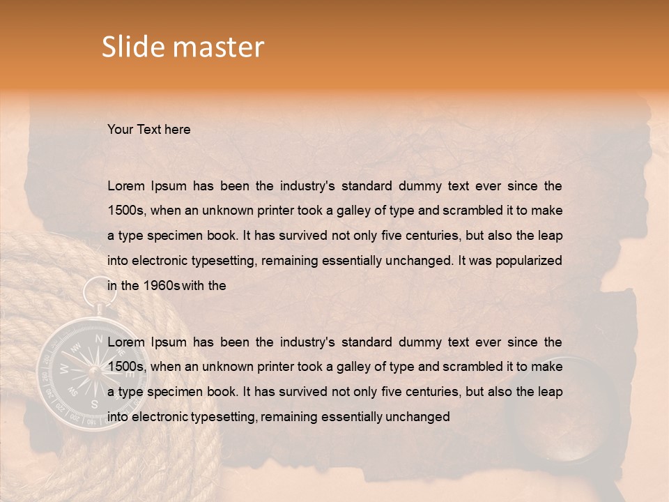 Drawing Grunge Twine PowerPoint Template
