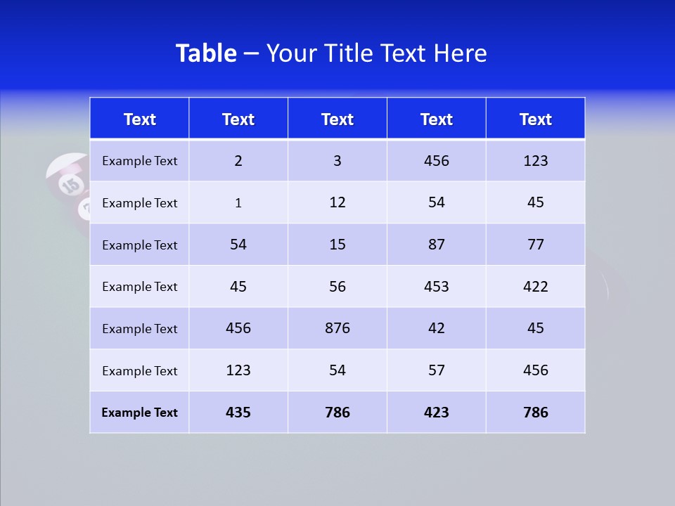 Biliardo PowerPoint Template