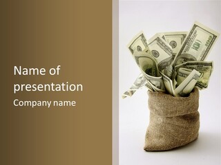 Sack Of Money PowerPoint Template