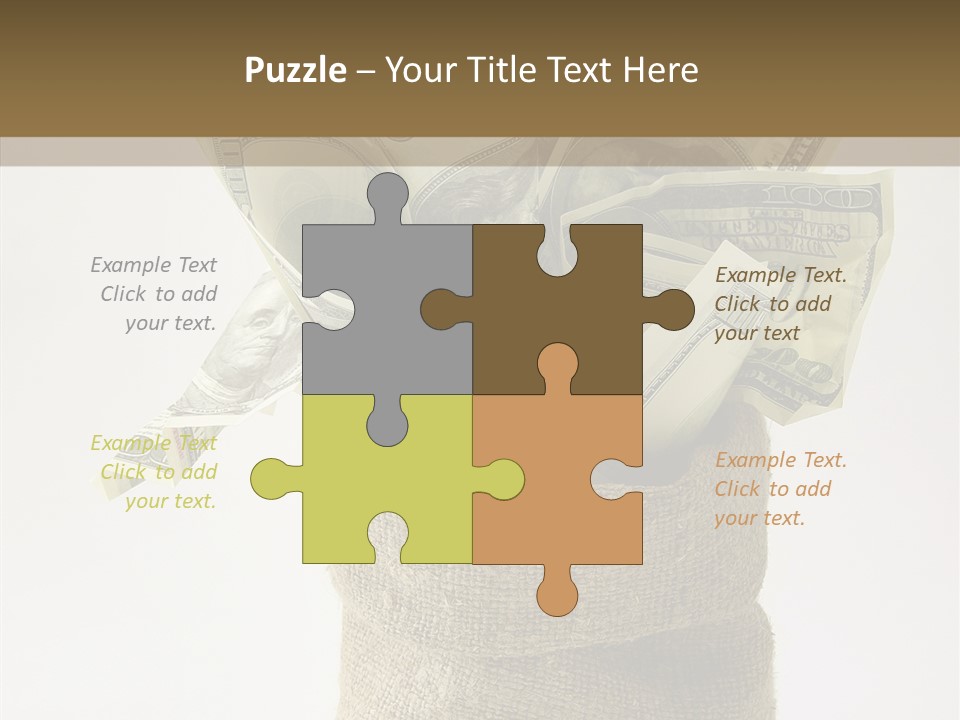 Sack Of Money PowerPoint Template