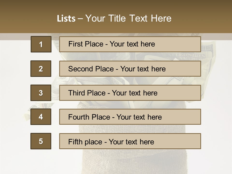 Sack Of Money PowerPoint Template