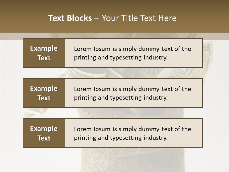 Sack Of Money PowerPoint Template