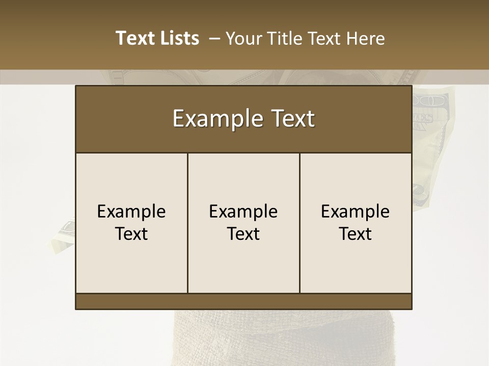 Sack Of Money PowerPoint Template