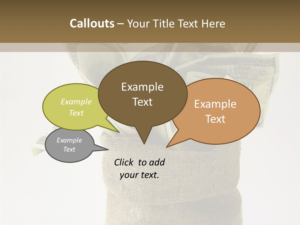 Sack Of Money PowerPoint Template