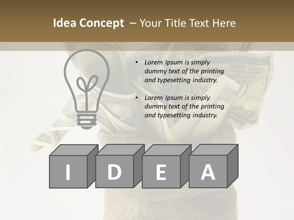 Sack Of Money PowerPoint Template