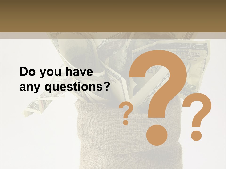 Sack Of Money PowerPoint Template