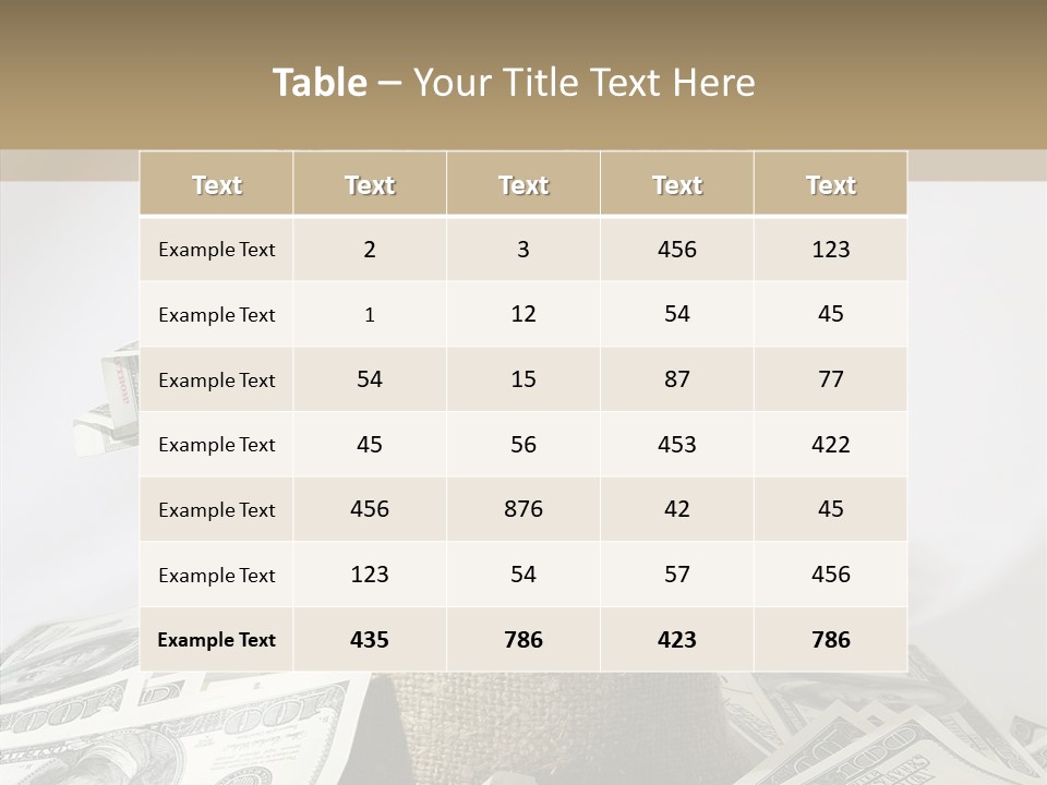 Reserve Bankroll Resources PowerPoint Template