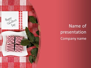 Color Valentine Bow PowerPoint Template