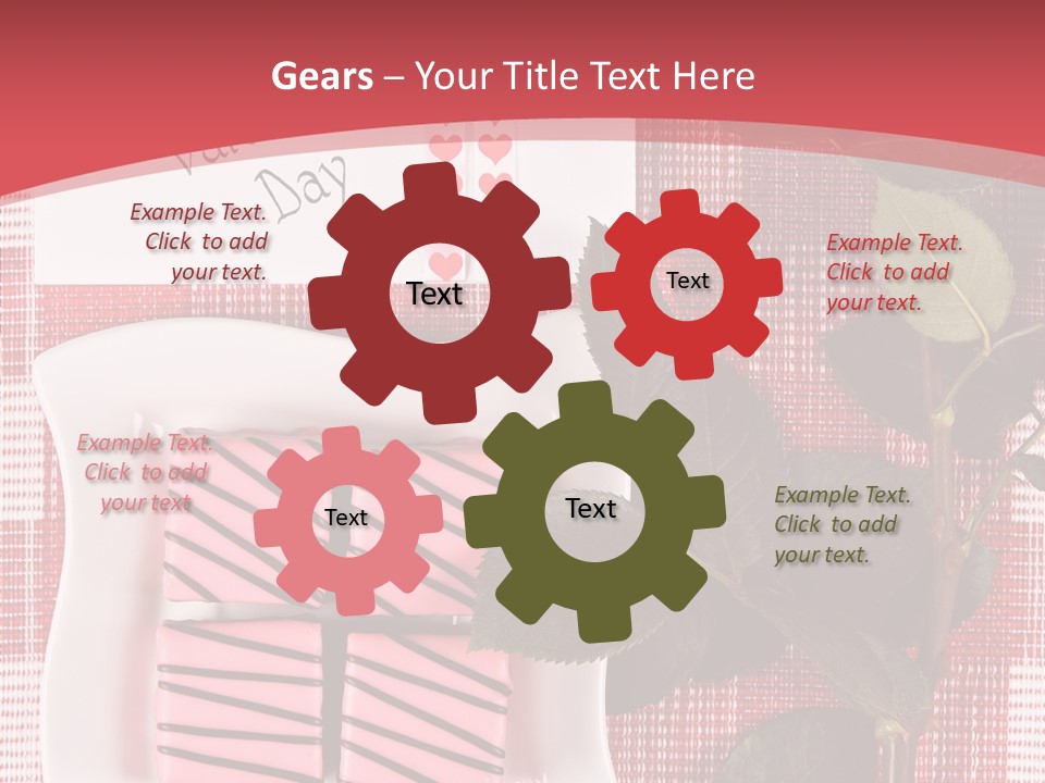 Color Valentine Bow PowerPoint Template