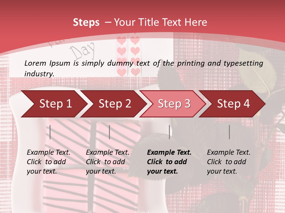 Color Valentine Bow PowerPoint Template