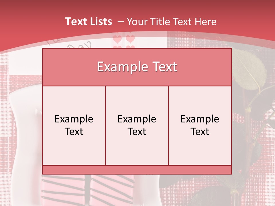 Color Valentine Bow PowerPoint Template