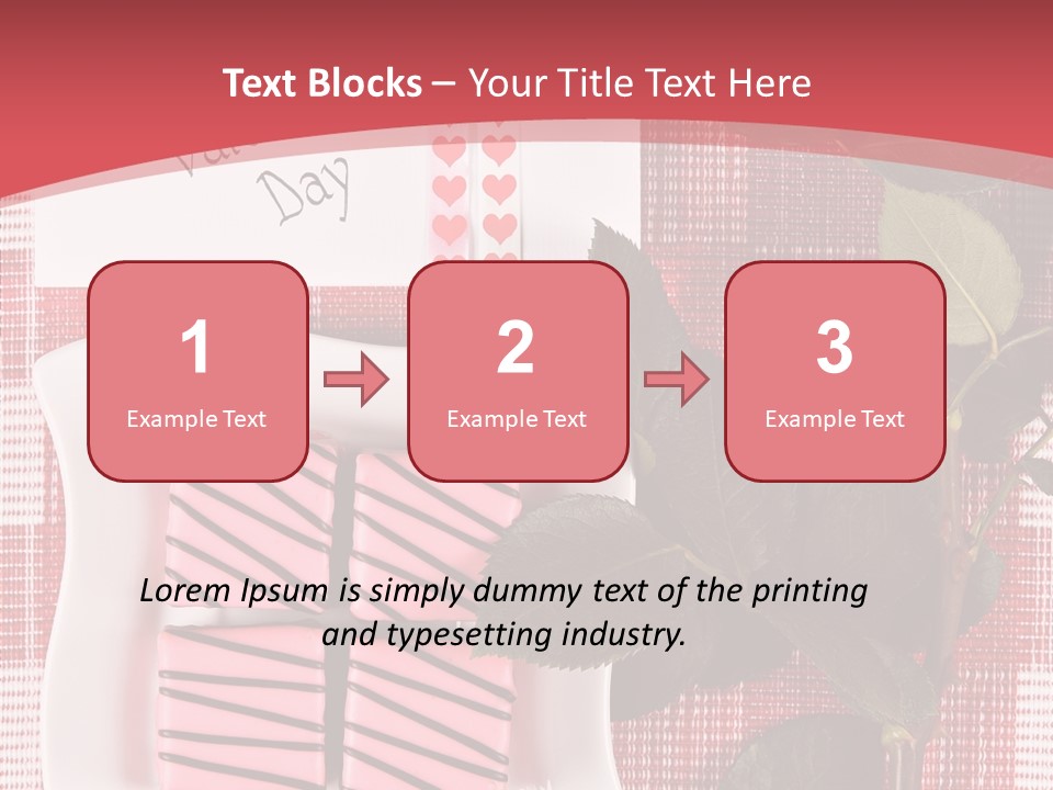 Color Valentine Bow PowerPoint Template