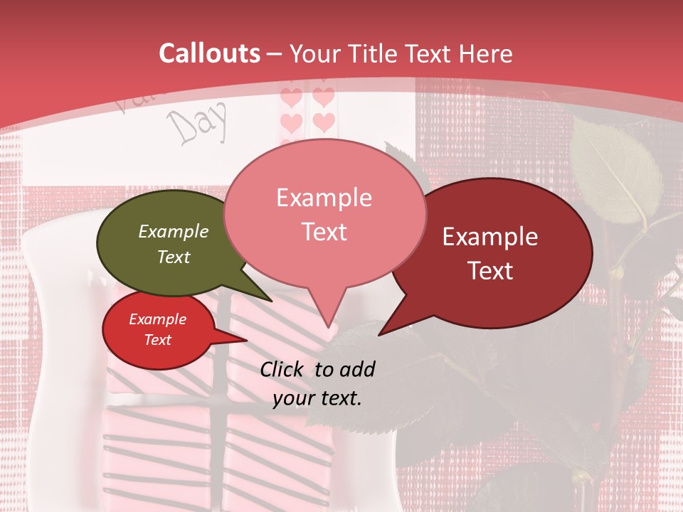 Color Valentine Bow PowerPoint Template