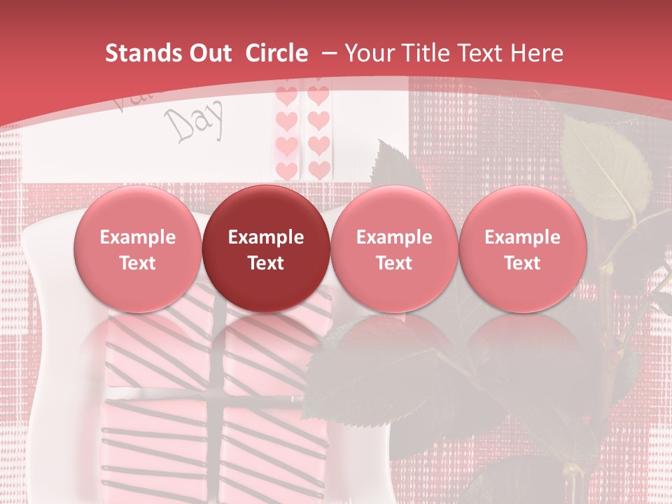 Color Valentine Bow PowerPoint Template