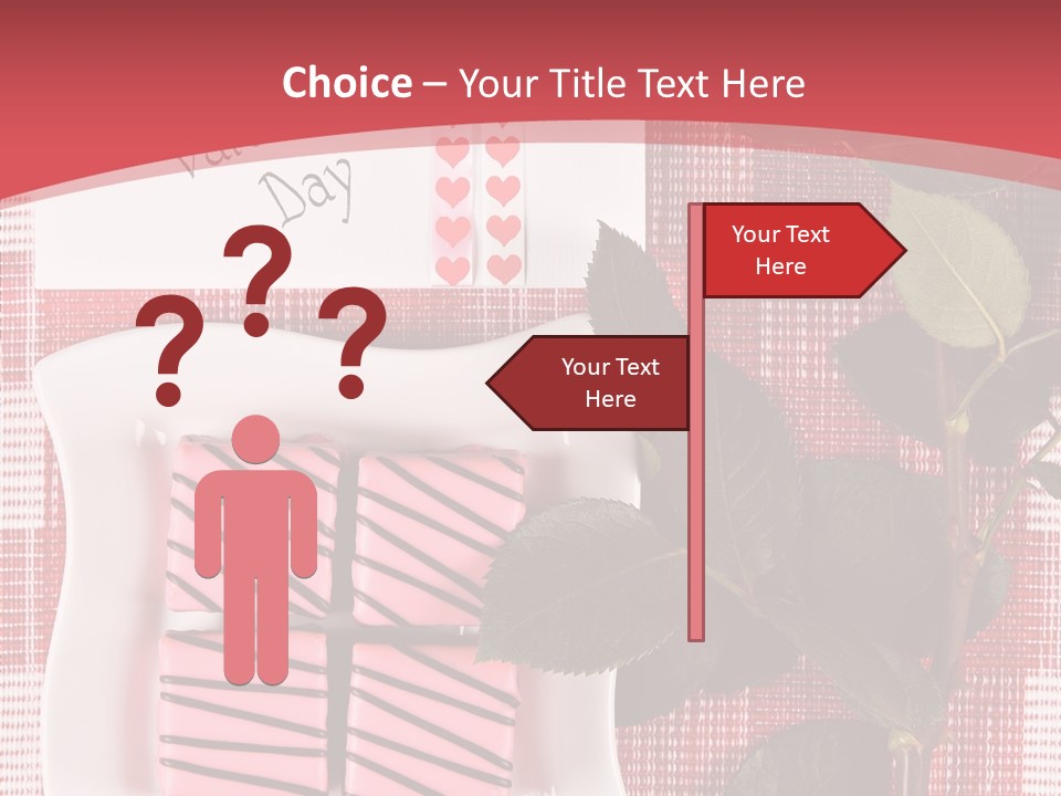 Color Valentine Bow PowerPoint Template