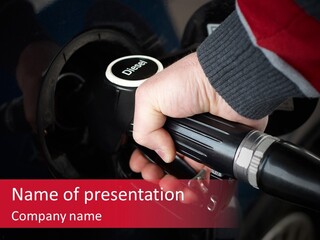 Person Fuel Petrol PowerPoint Template
