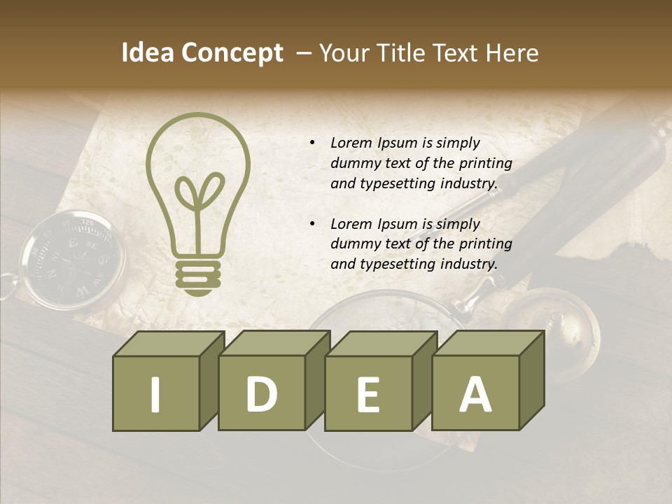 Pen And Old Paper PowerPoint Template