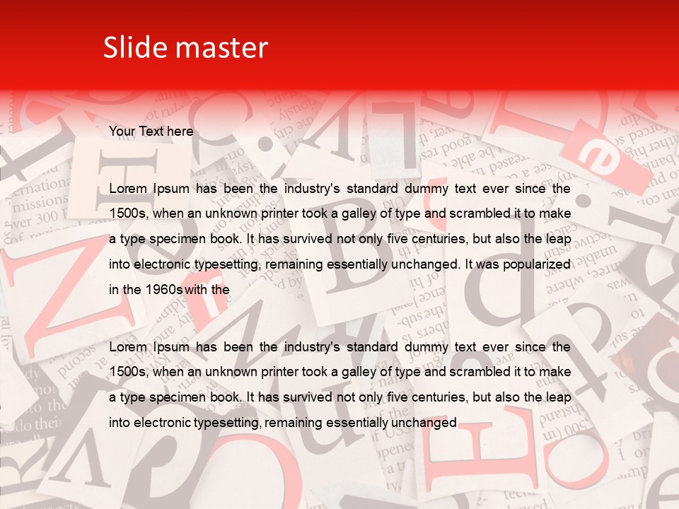 Letters Newspaper PowerPoint Template