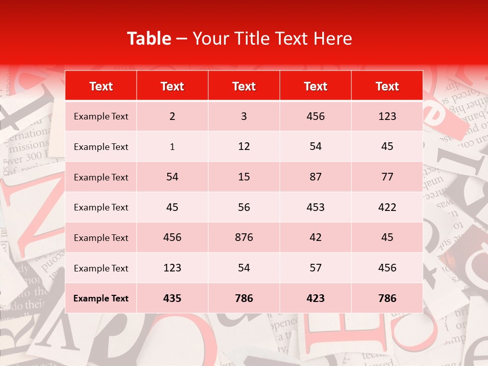 Letters Newspaper PowerPoint Template