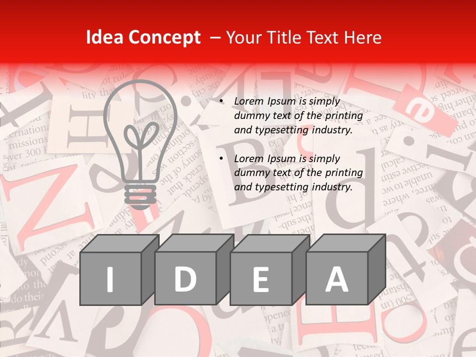 Letters Newspaper PowerPoint Template