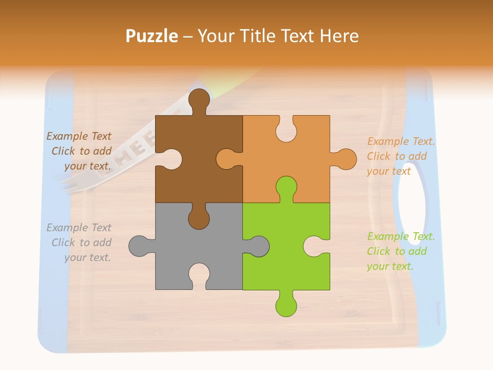 A Knife On A Cutting Board With A Name Of Presentation PowerPoint Template