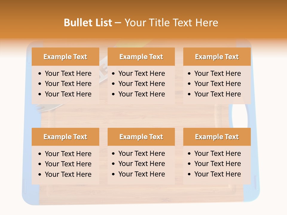 A Knife On A Cutting Board With A Name Of Presentation PowerPoint Template