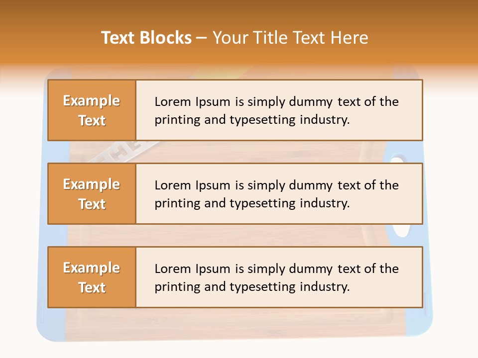 A Knife On A Cutting Board With A Name Of Presentation PowerPoint Template