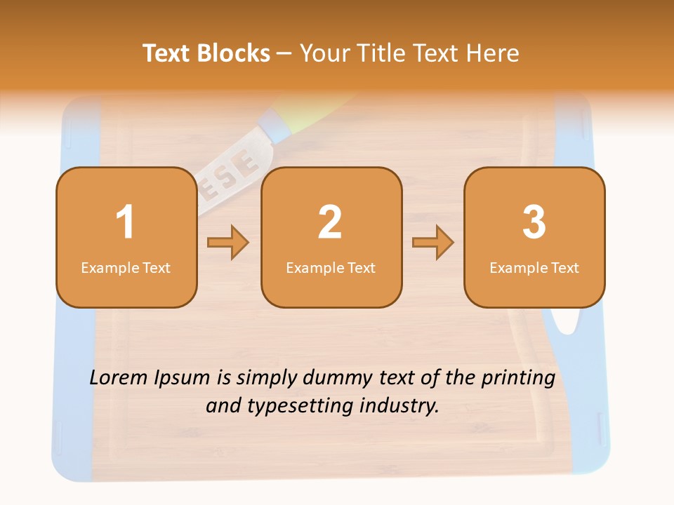 A Knife On A Cutting Board With A Name Of Presentation PowerPoint Template