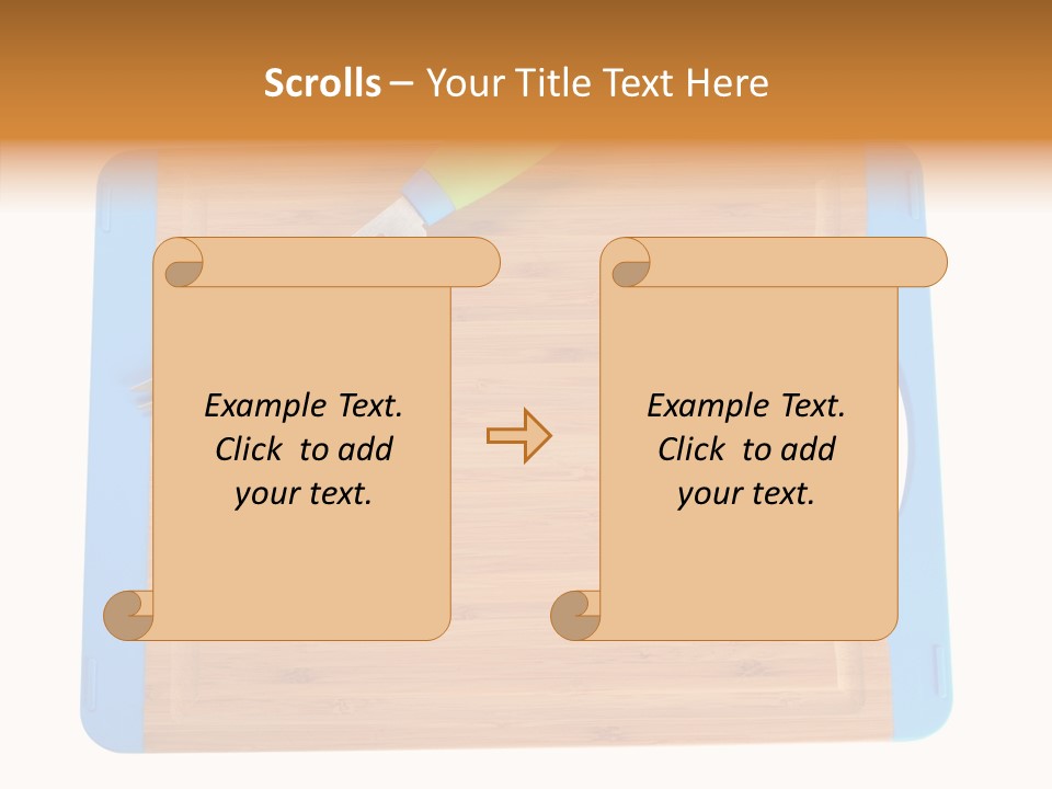 A Knife On A Cutting Board With A Name Of Presentation PowerPoint Template