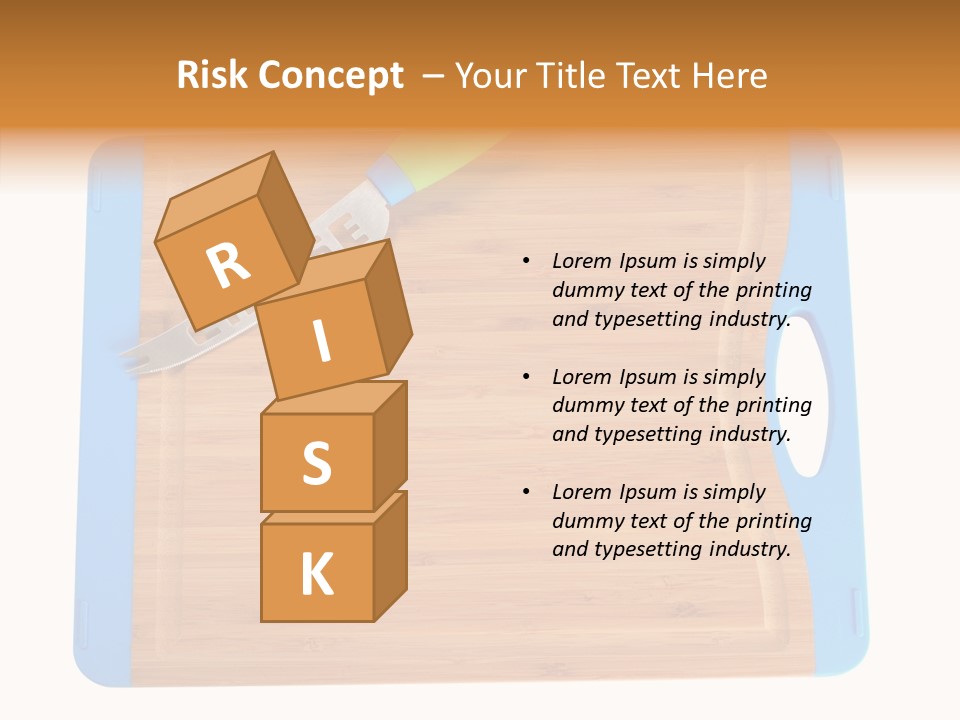 A Knife On A Cutting Board With A Name Of Presentation PowerPoint Template