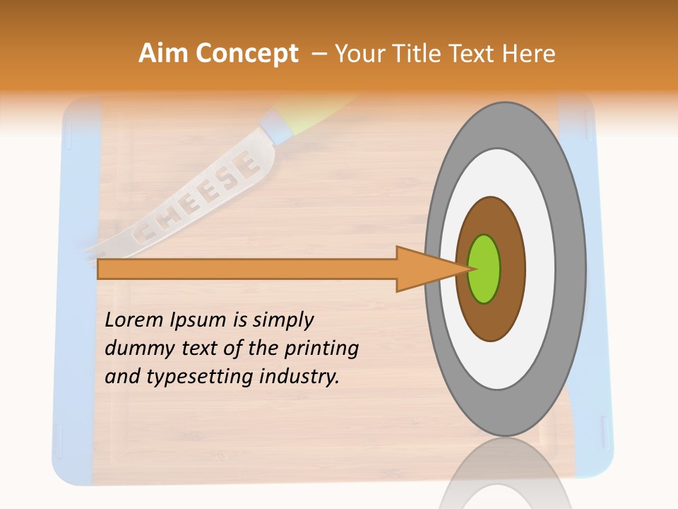 A Knife On A Cutting Board With A Name Of Presentation PowerPoint Template