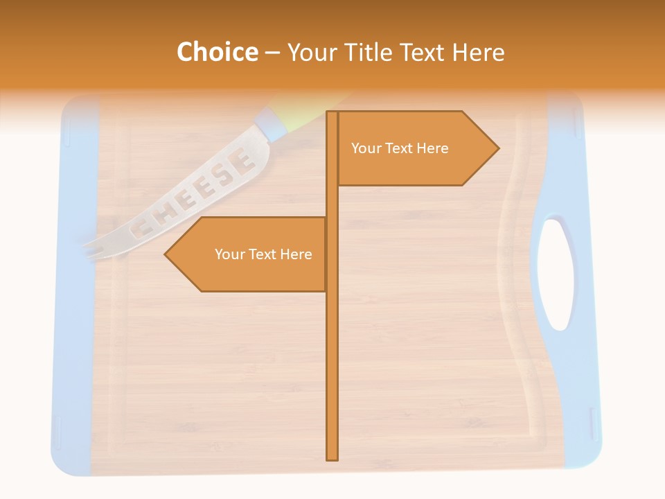A Knife On A Cutting Board With A Name Of Presentation PowerPoint Template