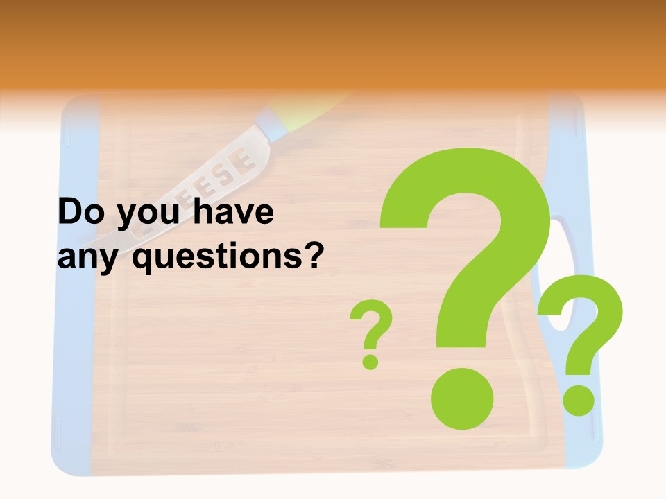 A Knife On A Cutting Board With A Name Of Presentation PowerPoint Template