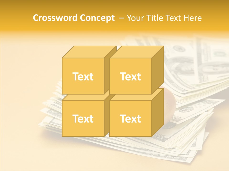 A Pile Of Money With An Egg On Top Of It PowerPoint Template