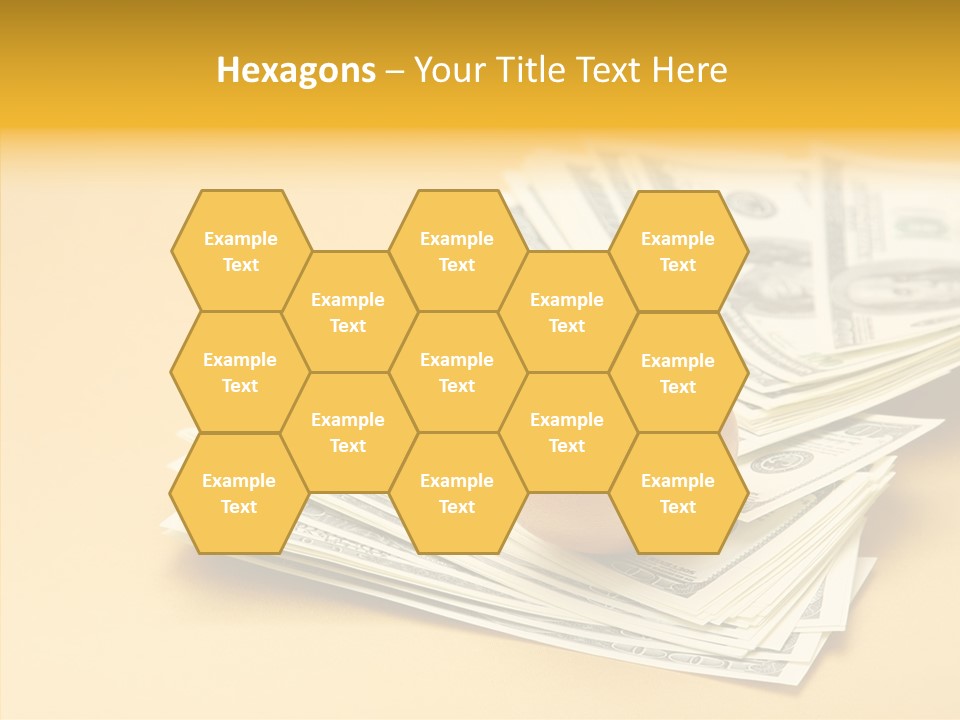 A Pile Of Money With An Egg On Top Of It PowerPoint Template