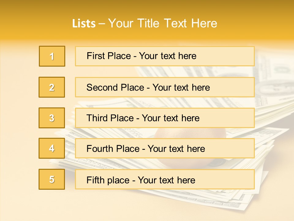 A Pile Of Money With An Egg On Top Of It PowerPoint Template