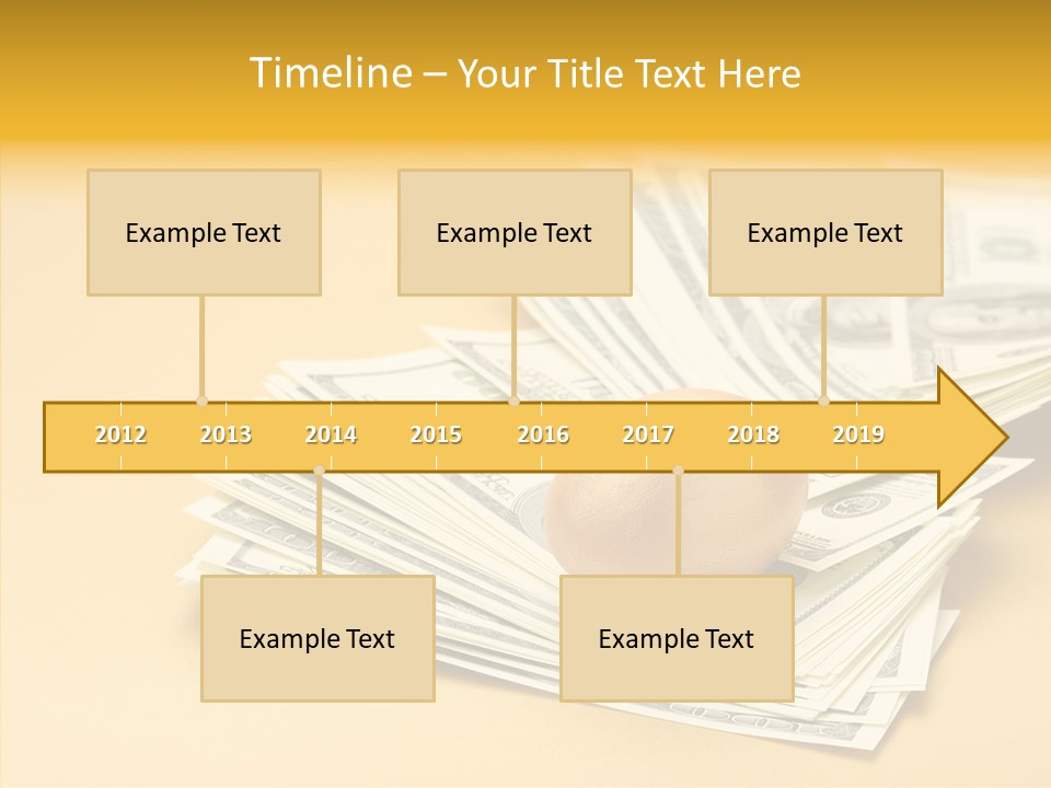 A Pile Of Money With An Egg On Top Of It PowerPoint Template