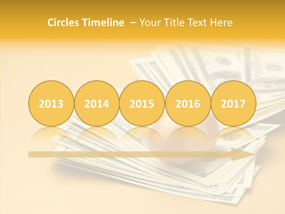 A Pile Of Money With An Egg On Top Of It PowerPoint Template