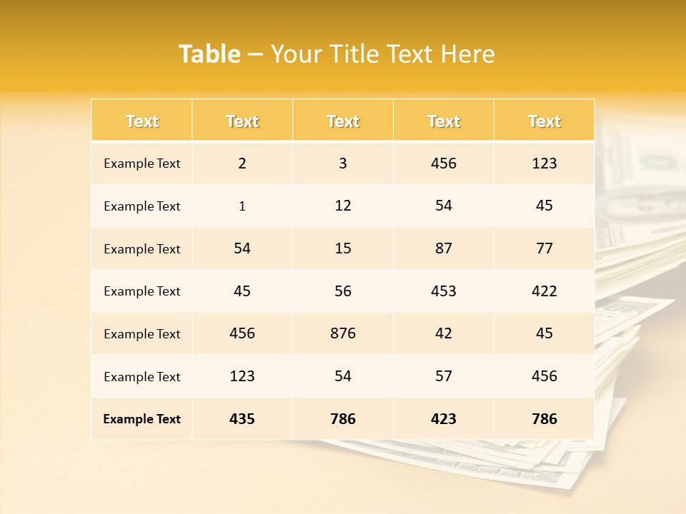 A Pile Of Money With An Egg On Top Of It PowerPoint Template
